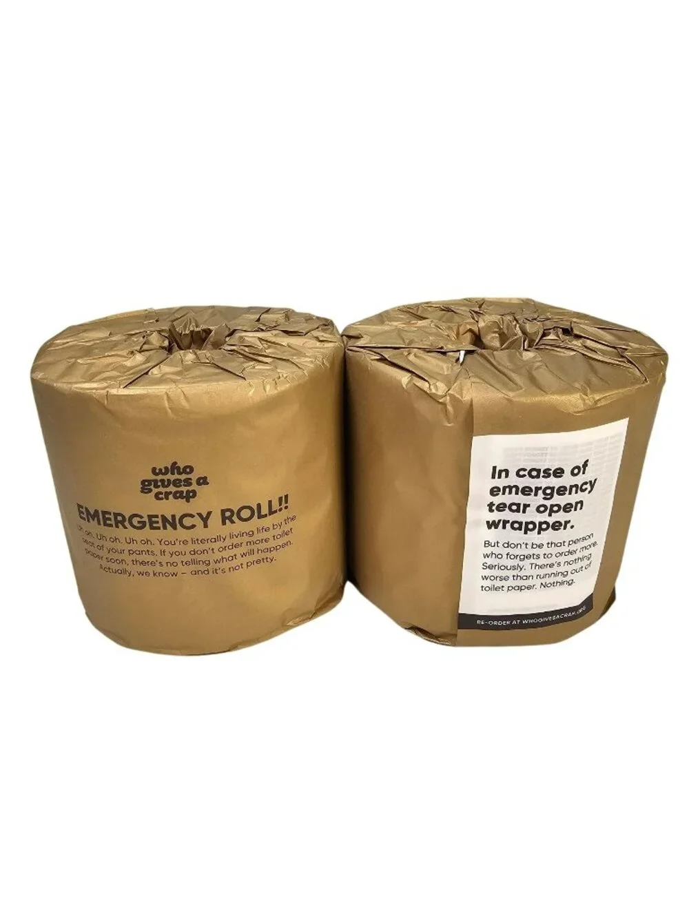 Who Gives A Crap 2-Pack Emergency Roll Toilet Paper